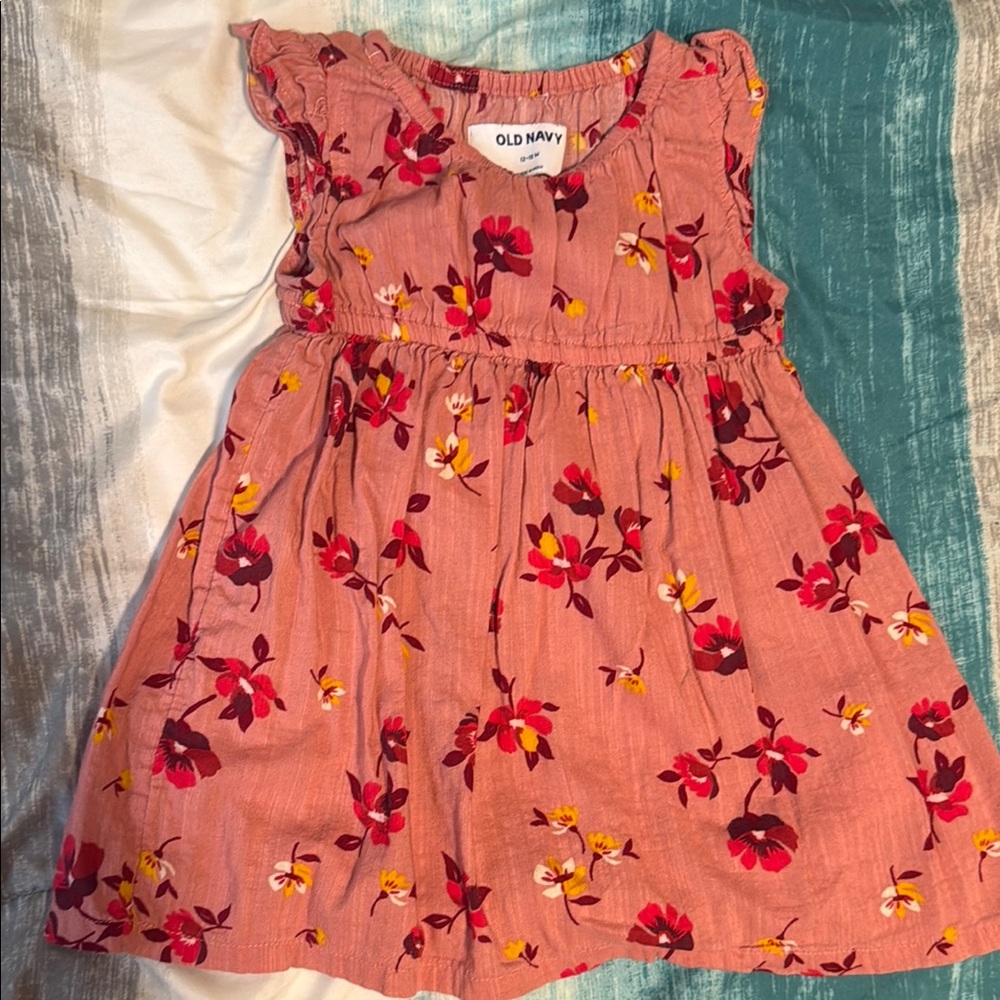 Old Navy Pink Floral Kids Dress
